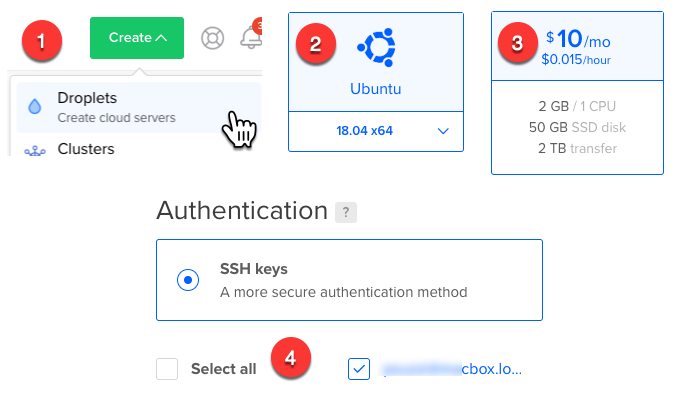 steps for VPS setup on digital ocean