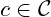 c \in \mathcal{C}