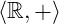 \langle \mathbb{R}, + \rangle